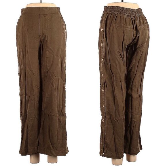 NWT PROJECT EVE 100% Lyocell Button Side Wide Leg Pants 28 - Picture 1 of 6